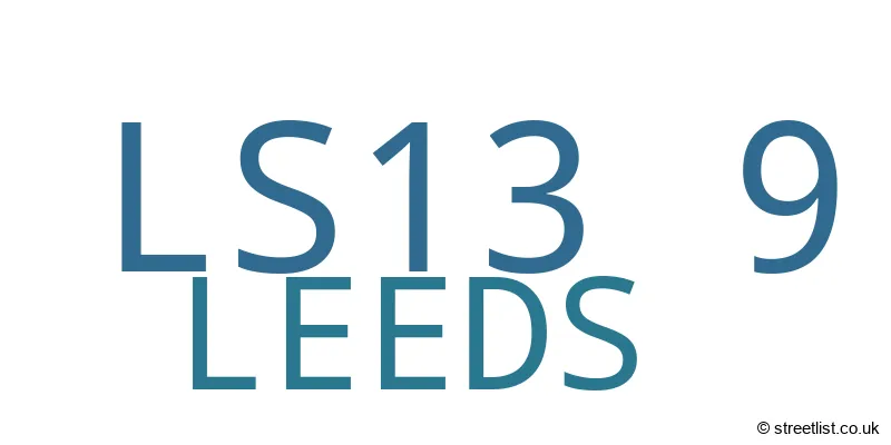 A word cloud for the LS13 9 postcode